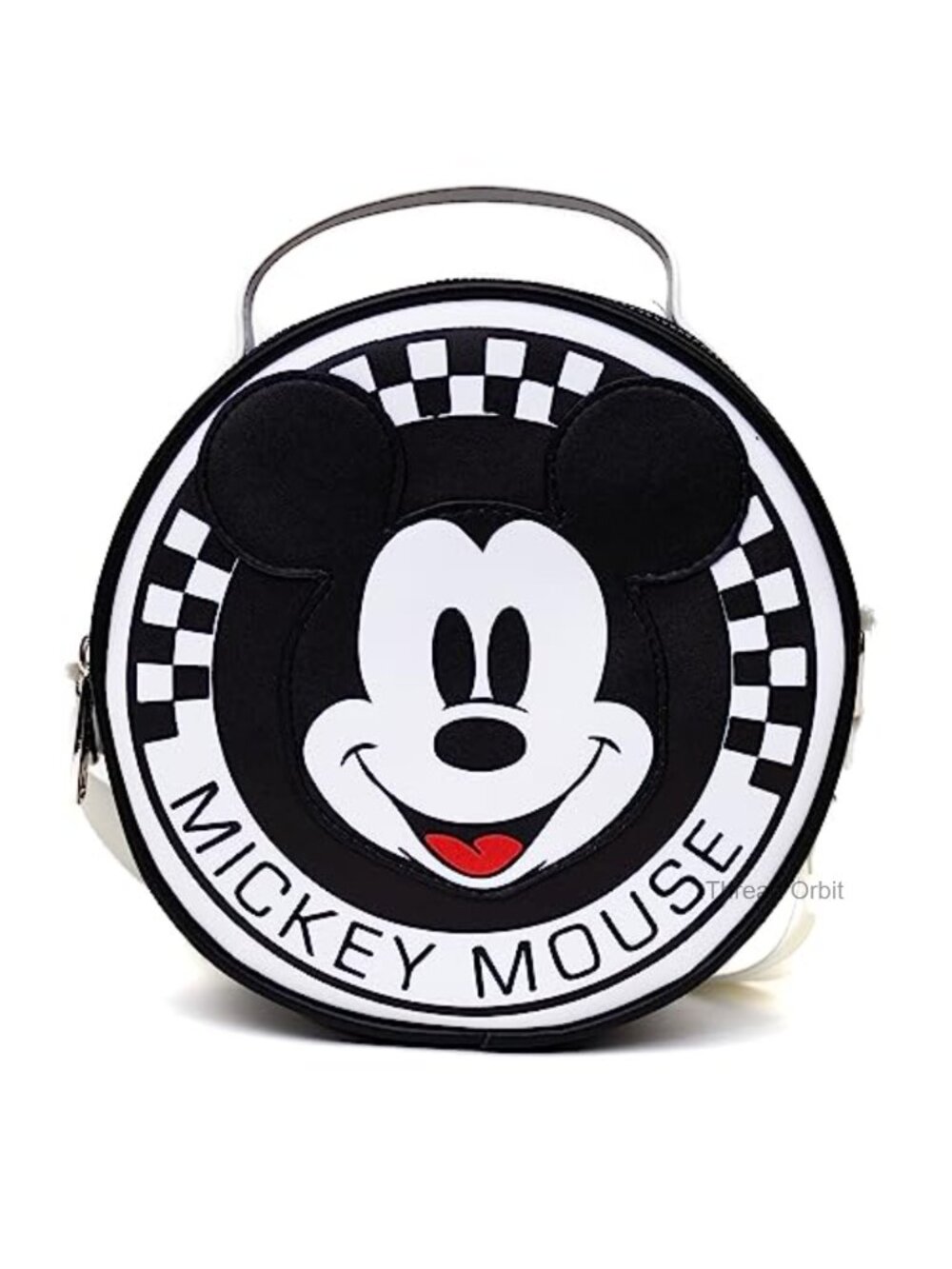 Mickey Mouse Round Crossbody Bag Vegan Leather Adjustable Strap